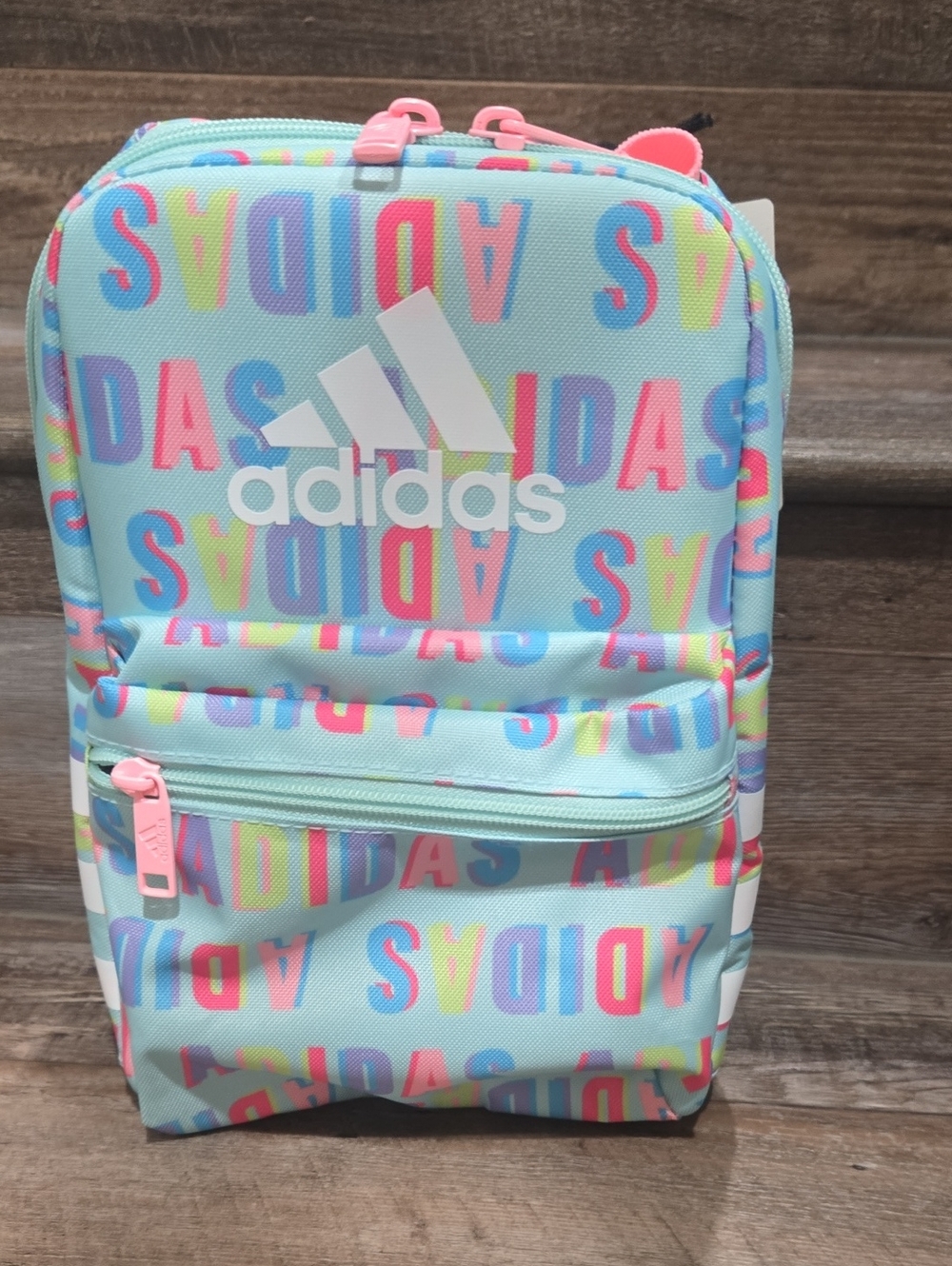 New adidas Pastel Lumch bag with Neon Multicolor Logo
